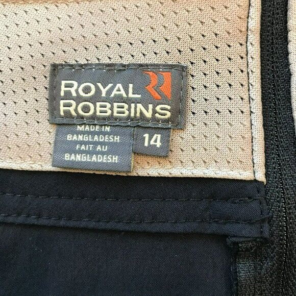 Royal Robbins Outdoor Skirt Adventure Flare Pockets Black Women's Sz 14 Active - Picture 7 of 14